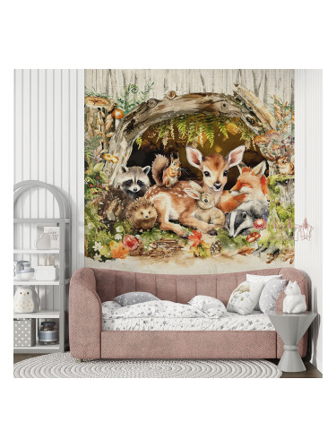 Фототапет за детска стая с горски животни – Еленче и приятели