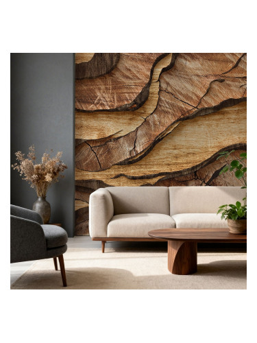 Фототапет дървесна текстура с 3D ефект