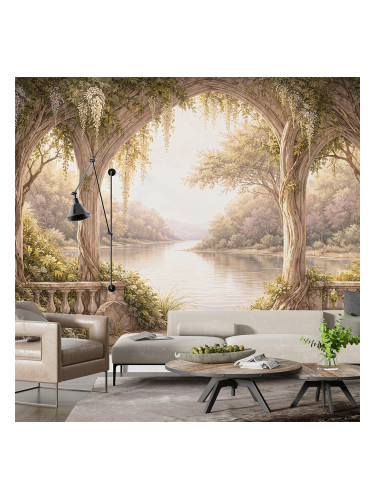 Фототапет арка с изглед към езеро