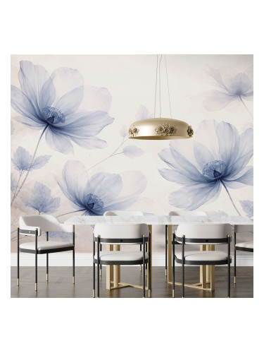 Фототапет нежни сини цветя