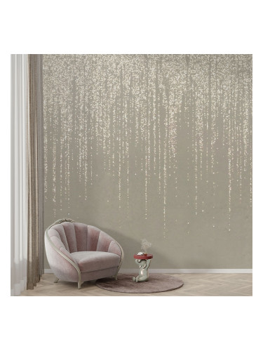 Фототапет златист блясък и ефект на капки