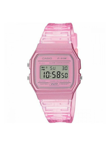Мъжки часовник Casio F-91WS-4EF Розов