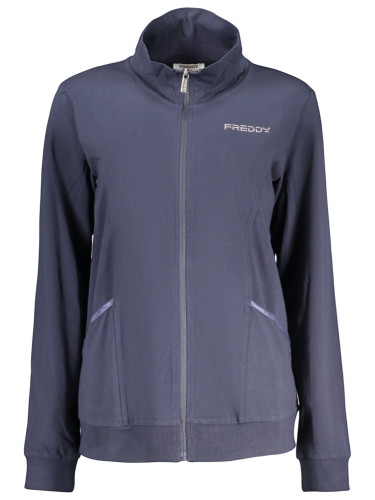 Дамски син суитшърт с цип