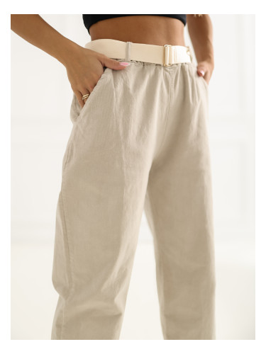 Бежови едноцветни панталони