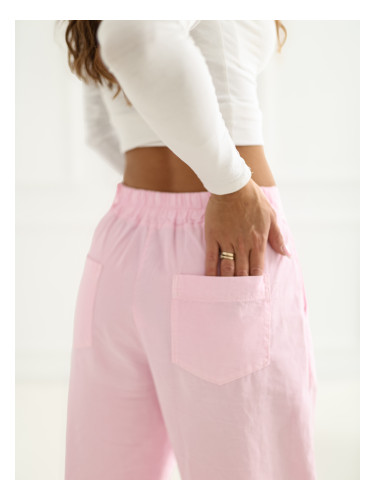 Светлорозови кадифени панталони