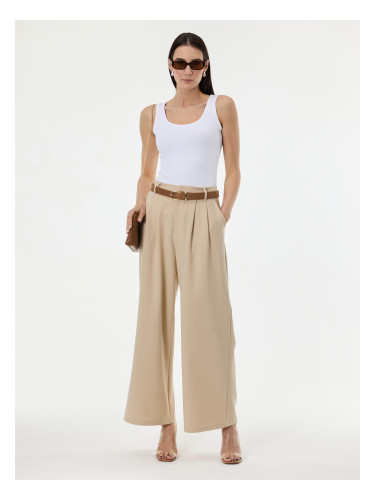 Бежови дамски широки панталони ORSAY