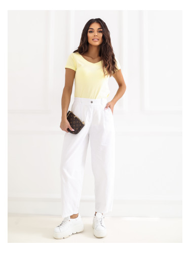 Жълта блуза с къс ръкав