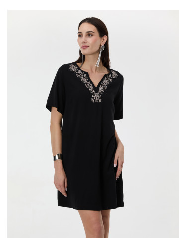 Черна дамска рокля до коляното ORSAY