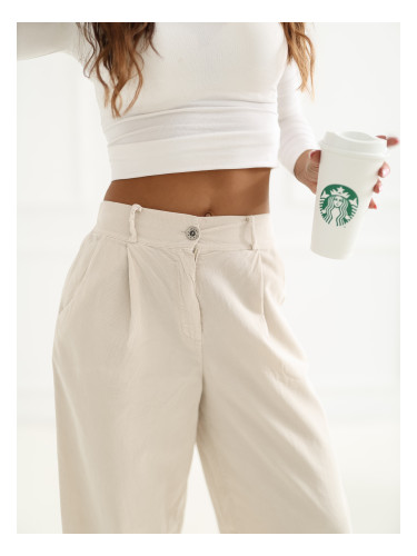 Светлобежов панталон Rue Paris