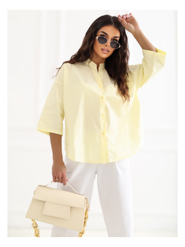 Жълта памучна риза
