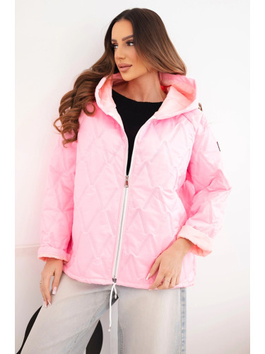 Дамско пролетно ватирано яке Kesi с качулка и цип