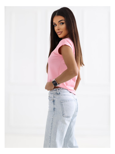 Светлорозова дамска тениска BASIC