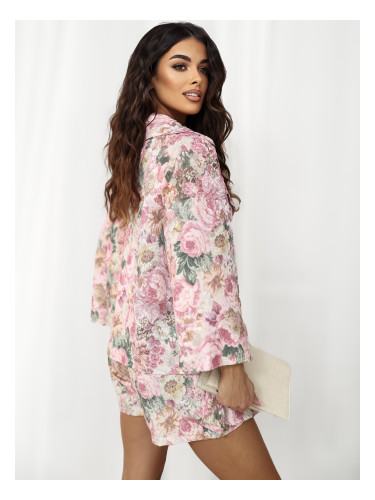 Елегантни шорти с цветя, розови