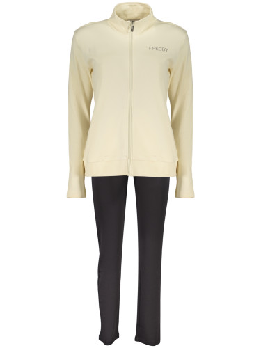 Бежов суитшърт с цип и качулка