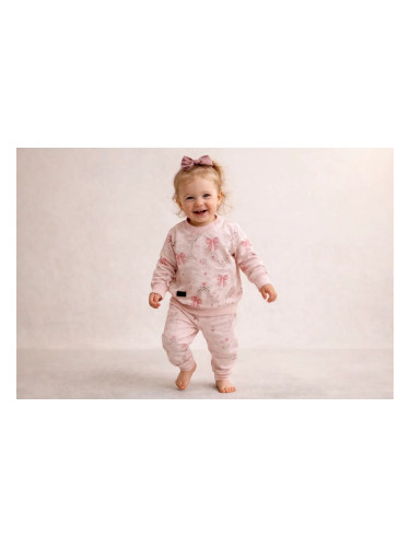 Комплект за момиче от две части Стилна пролет в розов цвят