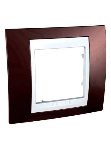 Единична рамка, Schneider, Unica Plus, едно гнездо, цвят теракота, MGU6.002.851