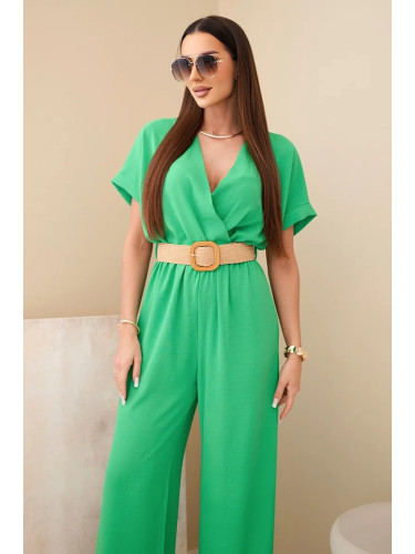 Гащеризон Kesi Włoski с декоративен колан в зелено