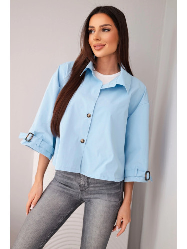 Дамско преходно яке Kesi Włoski с яка, синьо