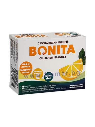 БОНИТА МЕД И ЛИМОН пастили * 24