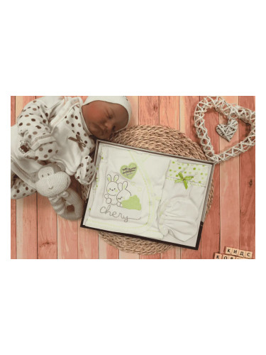 Комплект за новородено бебе 5 части зайче