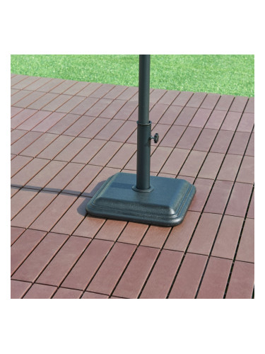 Стойка за чадър Biccari, бетонна, черна [casa.pro]