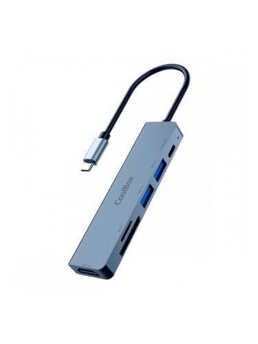 USB извод CoolBox COO-DOCK-C-61 Сив 100 W