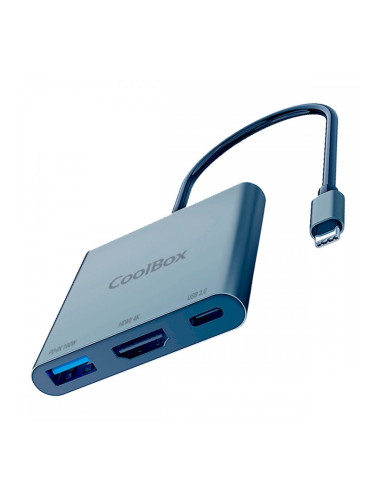USB извод CoolBox COO-DOCK-C-31 Сив 100 W