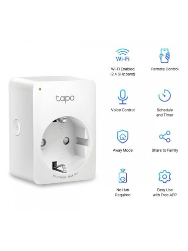 Смарт щепсел TP-Link Tapo P100 Wi-Fi 220-240 V 10 A