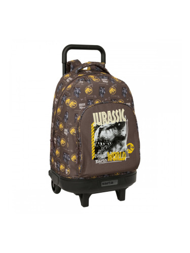 Училищна чанта с колелца Jurassic World Кафяв 33 x 45 x 22 cm
