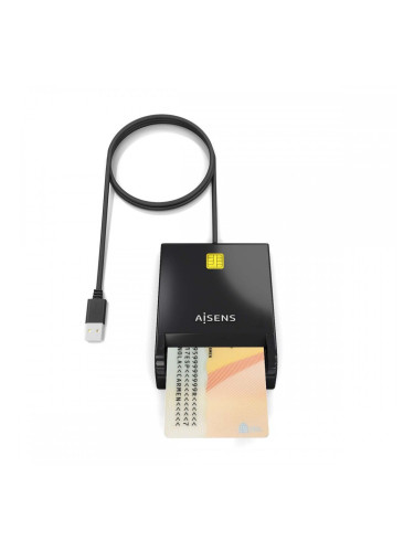 Външен четец за карти DNI Aisens ASCR-SN06-BK Черен
