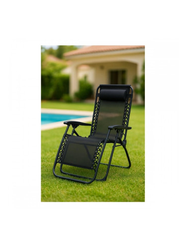 подплатен къмпинг стол Marbueno Черен 90 x 108 x 66 cm