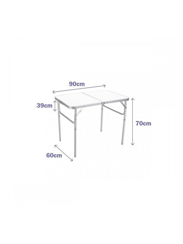 Сгъваема масичка Marbueno Бял 90 x 70 x 60 cm