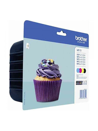 Оригиална касета за мастило Brother LC123VALBP Черен Многоцветен