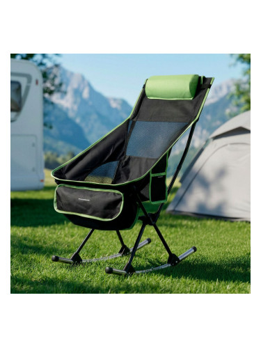 Сгъваем люлеещ се къмпинг стол 2 в 1 с джоб, възглавница и чанта за носене Trillow InnovaGoods