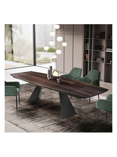 Разтегателна маса Gilmour с метална основа и плот термо дъб