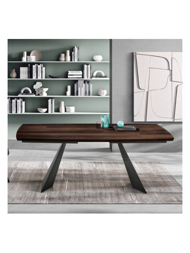 Фиксирана маса Gilmour с метална основа и плот термо дъб