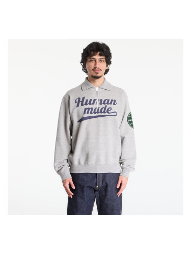 Суитшърт HUMAN MADE Half-Zip Sweatshirt Gray M