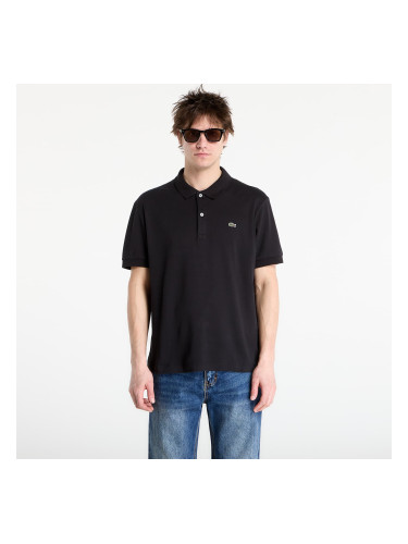 Тениска LACOSTE Short Sleeved Ribbed Collar Shirt Black 4