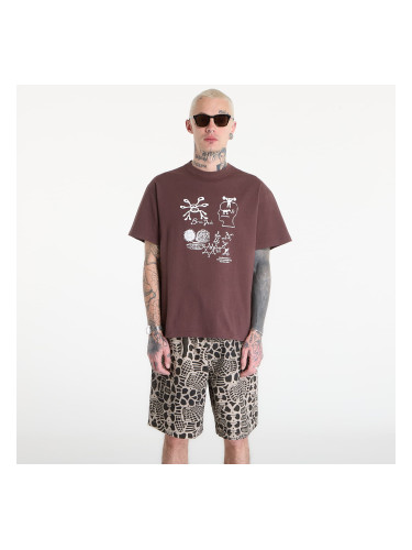 Тениска Brain Dead Ancient Knowledge T-shirt Berry XL