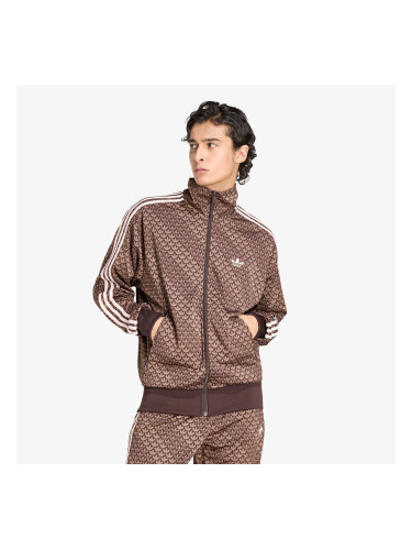 Суитшърт adidas Firebird Loose Monogram Track Top Aurora Coffee/ Earth Strata/ Sandy Pink XXL