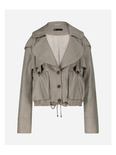 Късо яке 3 в 1 с тренчкот детайли