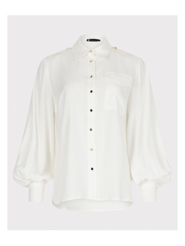 Риза с обемни ръкави и пагони