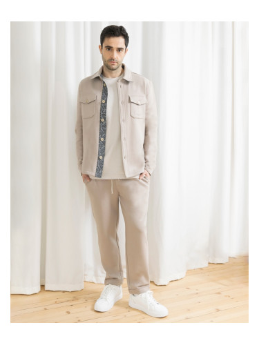 Мъжки спортно-елегантен панталон PAN BEIGE