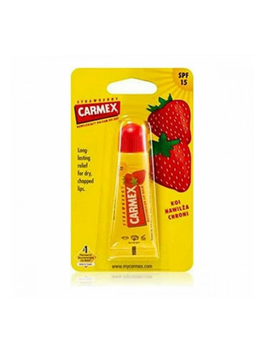 Хидратиращ балсам за устни Carmex Carmex Strawberry Жълт Червен