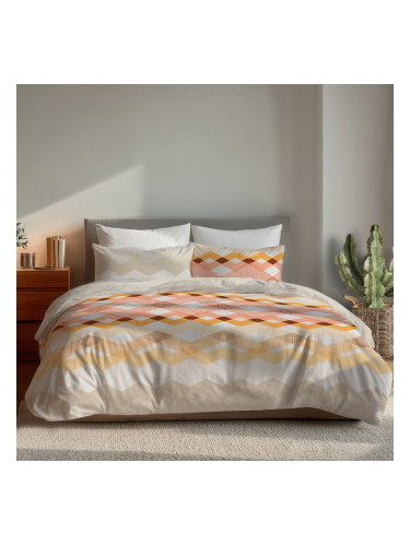 Двоен плик с калъфки МЕЙПЪЛ, 100% Памук Ранфорс, 3 части