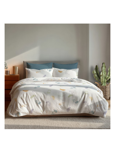 Спално бельо МАЛВА, 100% Памучен ранфорс, 4 части