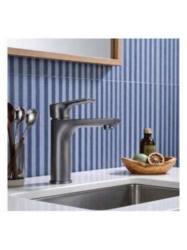 Стоящ смесител за умивалник Gun Grey PG-003