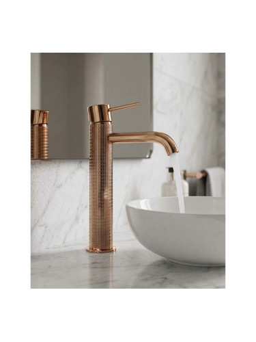 Висок смесител за умивалник DIAMOND ROSE GOLD HG-80601-3