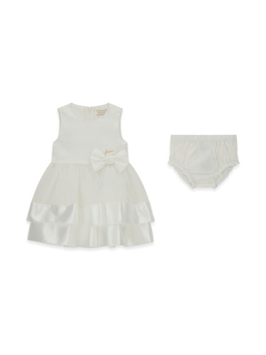 Рокля с декоративна панделка в бял цвят Guess