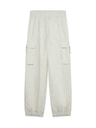 Детски панталон в цвят екрю с джобове отстрани Guess